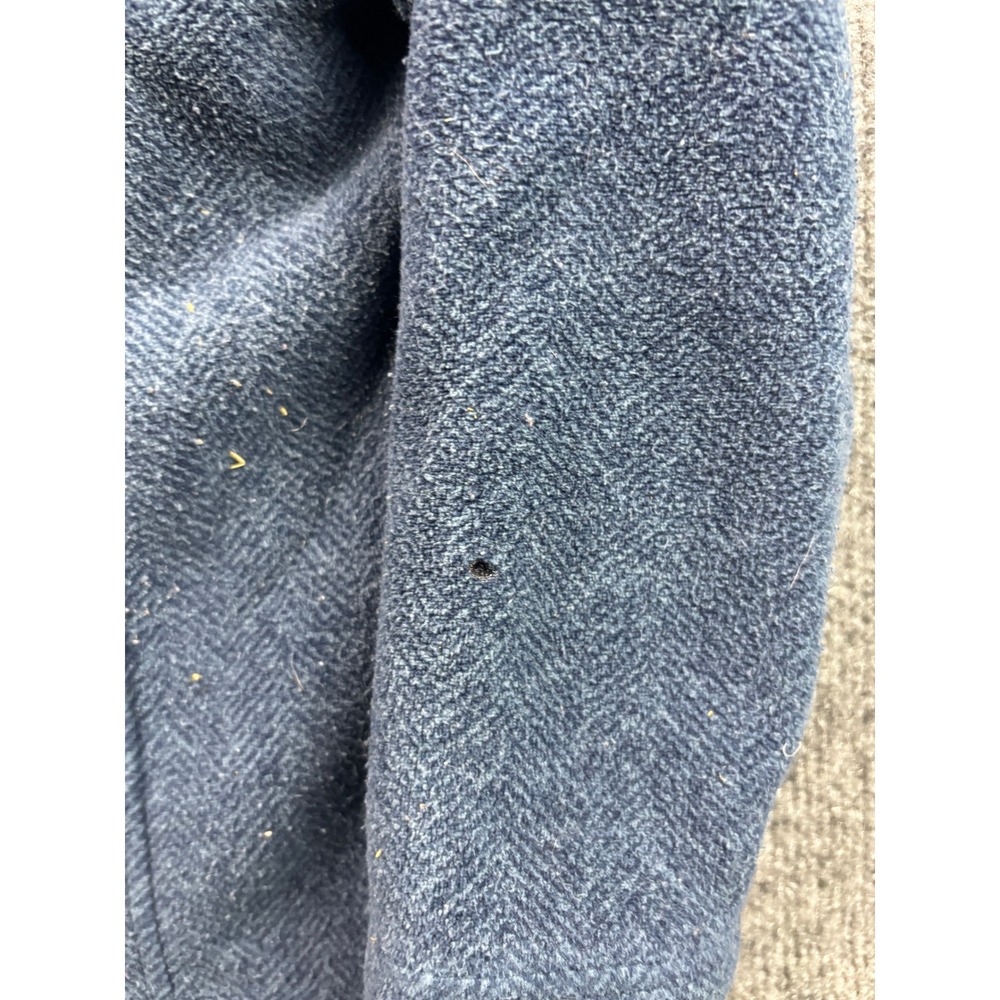 REI Fleece Hoodie Boys XXS 4/5 Blue Herringbone Full Zip Sherpa Lined Jacket - Picture 7 of 7